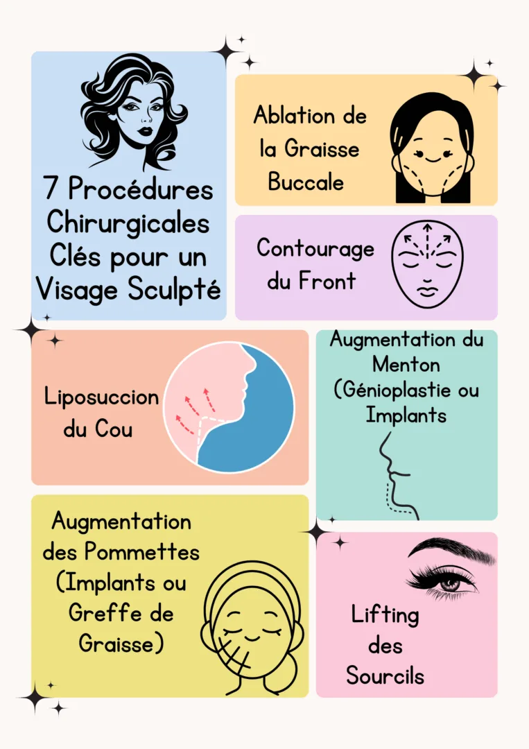 7 Procédures Chirurgicales Clés pour un Visage Sculpté