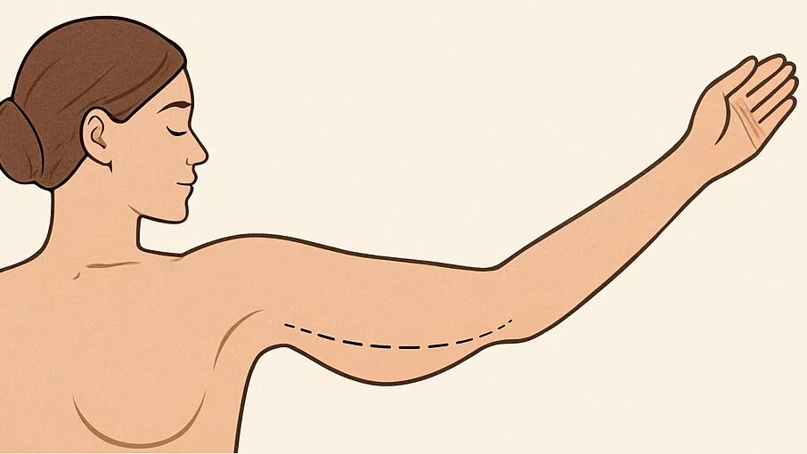 arm lift surgery incision