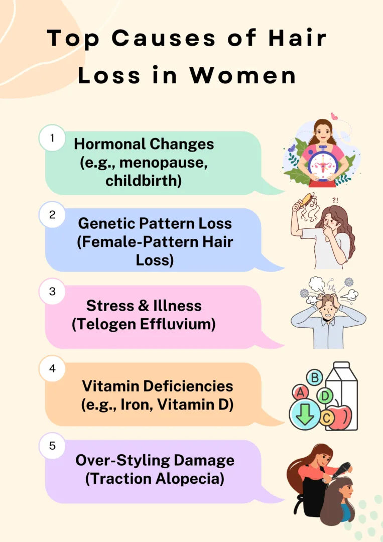 Infographic: Top Causes of Hair Loss in Women