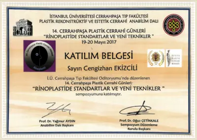 14th Cerrahpasa Plastic Surgery Days - Standard and New Techniques in Rhinoplasty - May 19-20, 2017