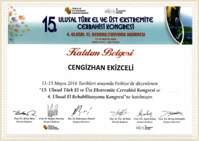 4th National Hand Rehabilitation Congress (May 11-15, 2016)