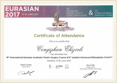 9th International Eurasian Aesthetic Plastic Surgery Course and 5th Istanbul Advanced Rhinoplasty Course, 15-18 June 2017