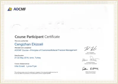 AOCMF Course - Principles of Craniomaxillofacial Fracture Management (21-22 May 2016)