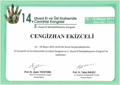 National Congress of Hand and Upper Extremity Surgery - 3rd National Hand Rehabilition Congress 15-18, 2014