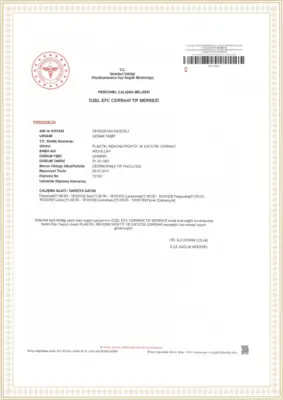 Personal Work Document - Private EFC Surgical Medical Centre - Kucukcekmece District Health Directorate