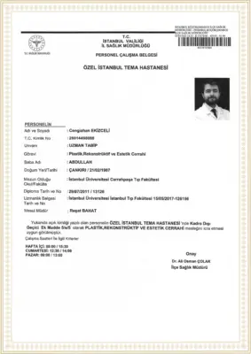 Personal Work Document - Private Istanbul Tema Hospital