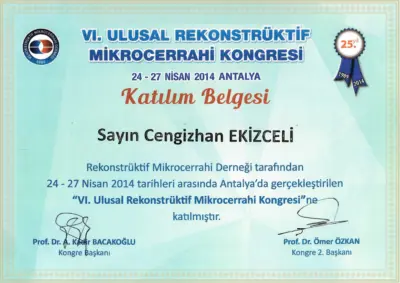 Sixth National Reconstructive Microsurgery Congress April 24-27 2014